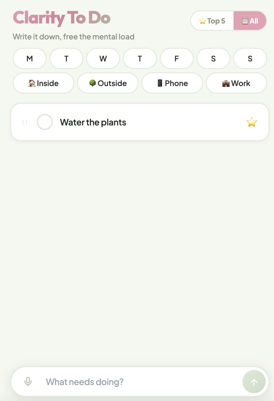 Clarity To Do List App screenshot